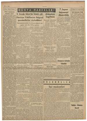    28-2. 1939 YER — POLİTİKA: 7 Japon tayyaresi düşürüldü DÜNYA HABERLERİ B. Saracoğlu Belgrad'dan Selânik'e Vekilimizin...