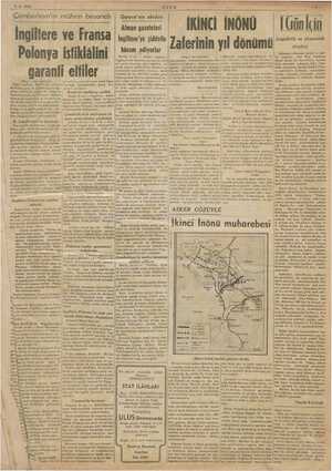  T 1.4-1939 © İyrus e Çemberleyn'in mühim beyanatı | Garanti'nin akisleri 5 . dna NÜ (Gü İcin Alman gazeteleri IK KCİ INO JUN