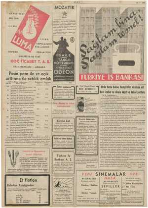    18.5- 1939 İ rka İ tışa yeni uk Halis beyaz mer- | meri Her ta piyasadaki | i saorayiklar faiktir.  Nümunelerini | İ...