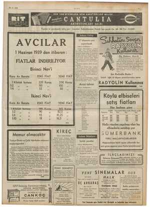    29-5. 1939 Sİ ŞİKE ULUS HEM SAN'ATKÂRLARA HEM AMATORLERE MUJDE...... —GANTULTIA AKORDEONLARI eN Toptan ve perakende satış