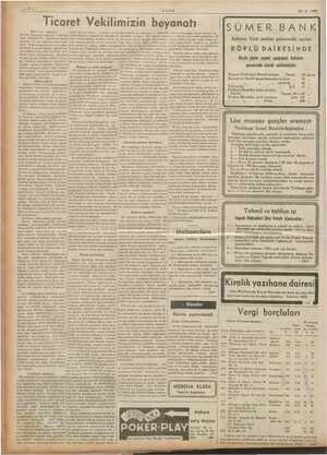    ULUS Ticaret Vekilimizin beyanatı bu 29 -5- 1939 SÜMER BANK Ankara Yerli mallar pazarında açılan KÖYLÜ DAİRESİNDE Köylü...