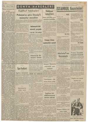  1-6. 1939 DIŞ POLİTİKA İspanya faciasının son yi memlek: LLM sikayet İm ir facianm iç mal ui anmış zaferin akibinde İ- Ya'nın