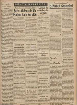     26.6.1939 al DIŞ POLİTİKA Nihayet Hatay'a kavuştuk ii bedeli gr türkler için in de bir üzüntü meselesi niha | et bae *...