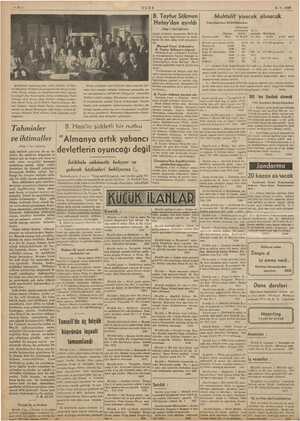    Muhtelif yiyecek alınacak Polis Enstitüsü Müdürlüğünden: Tayfur Sökmen Hatay'dan ayrıldı —s— | ULUS 3-7.1939 | | | Cg 1k