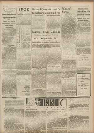    8-7-1939 ULUS e Son at yarışındaki Almanya'da Mareşal Çakmak İzmirde | Maarif teftişlerine devam ediyor Şürası (Başı 1 inci