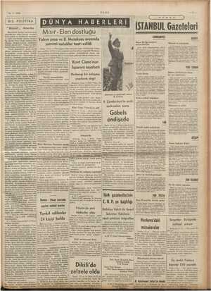  , 13-7-1939 DIŞ POLİTİKA yi BİRYMEE Amerika stakbel Avrupa harbine karşı alla akip sdeceği hareket haltı günün en ehemiyeti