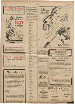    Ek e 14.7-195 3 CUBUK BARAJI Gazino, Lokanta ve Bahçeleri bei Lokantanın tam servisi birkaç gün sonra itmam edilecektir.