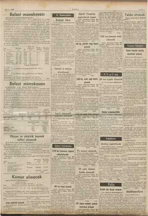    15-7. 1939 Balast münakasası D.D. Yolları 2. ci İşletme Müdürlüğü: Muhammen bedelleriyle miktar ve a ya azılı altı ocak...