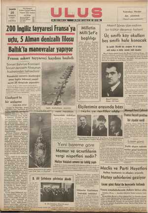    Çarşamba Ulus Basımevi Çankırı Caddesi, Ankara 26 Telgraf: Ülus « Ankara TEMMUZ TELEFON ü üdü 11 1939 :ıuıum"ıiaâia.uı ";: