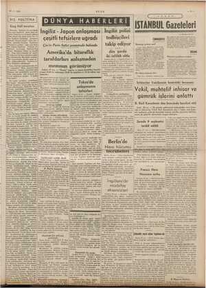        a LR ı a b e > a g 27-7-1939 DIŞ POLİTİKA İngiliz polisi tedhişçileri takip ediyor İSTANBUL Gazeteleri Matbuat Servisi
