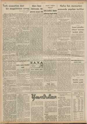  ŞAN a e ULUS 15.8- 1939 Türk siyasetine dair Ankara Hukuk a Nafıa fen memurları bir mugalataya cevap Fakültesinden 108 zman