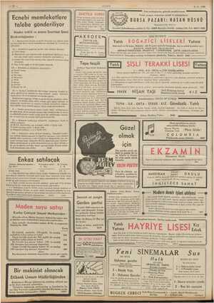    | ULUS 2.9-1939 Ecnebi memleketlere talebe gönderiliyor Maden tetkik ve arama Enstitüsü Genel Birektörüğünden : : e...
