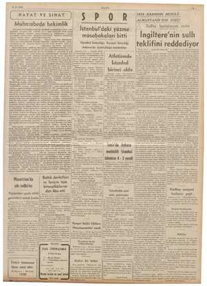  — > —— —— TE EE “a - 4.9-1939 ULUS i vü | HARBININ MESULÜ SON SÖZÜ! Sülhu baltalayan nota İngiltere'nin sulh reddediyor (...