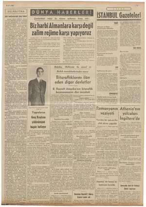  6-9.1939 TE | DIŞ POLİTİKA Sulh konferansında harp haberi - Sovyet pakt imzası ği “Oslo'dan eke edeceği- ğusi Çemberleyn...