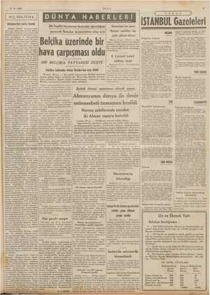    11-9.1939 ULUS DIŞ POLİTİKA : Almanya'nın yanlış hesabi tının imza- « Sovyet paki sile onu e Kn köri keli DÜNYA HABERLERİ