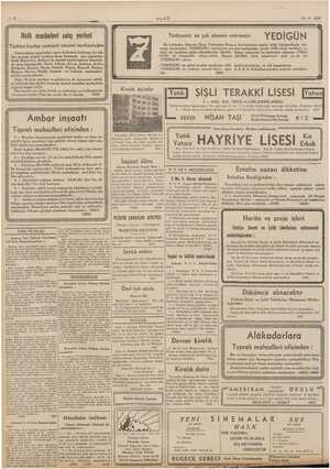  pr EYE —8—. v.US 19-9 - 1939 Halk maskeleri satış yerleri kimi kazık yn umumi va Türkiyenin en çok okunan mecmuası YE D İ G Ü