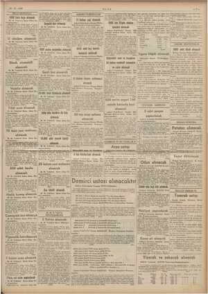    10. 12 1939 e l ULUS ğ lam 9800 Hira - Teminatı Muvakkata akçası 1485 11 kalem alınacak kulu kaşe M. M. Vekâleti Satın Alma