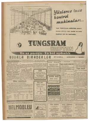    A RAYLAR e BOURLA BİRADER LER Kam, ontrol ömürleri için bir teminattır. iSTANBUL makinalür!-- Yeni TUNGSRAM-KRİPTON ampu!.