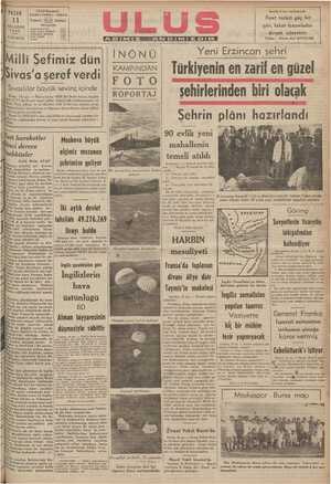  || PAZAR CAĞ ULUS Bası Çankırı Caddesi, Ankara | Telgraf: ULUS Ankara | | AĞUSTOS A . eet | 1940 Yazı İsleri Mügürü — i0ma