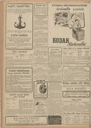    ig ği EE ri ER ULUS VAKİT, NAKİTTİR!.. bir madde ilâve etmeyi düşünmeksizin ) 15 kuruş mukabilinde 19 dakika gibi kısa bir