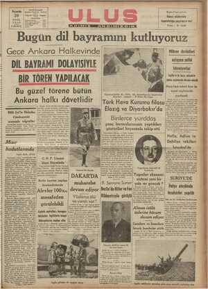   ULUS Basımevi Per;embe Çankırı Cad Ankara | izişiin 26 —| Telgrafı ULUS Ankara TELEFON EYLUL Başmuharrirlik lâ;l n . 1940 |