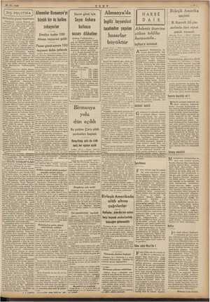    49-10. 1949 —— YEYS ep —— sey (iş POLİTİKA | | Almanlar Romanya'yı(? sayım günü için Almanya'da HARBE ey Mierin siyasi leşi