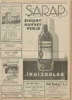  3.11-1940 KIZILAY TÜRKİYE CÜMHURİYETİ ZİRAAT BANKASI KURULUŞ TARİHİ : 1888 Sermayesi : 100. 000. 000 Türk lirası Şube ve...