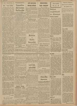    18/12/1940 ( DIŞ POLİTİKA ) Macar - Yugoslav dostluğu ei avya, gerek eski turya - Masin yarar nun "varisler ARNAYUTLUK'TA