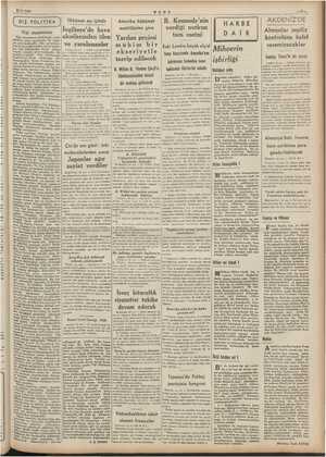    onay e —.. YE N m EN R ” 21 AN ULUS iğ DIŞ POLİTİKA 4) İlkkânun ayı içinde Amerika hükümet | B. Kennedy'nin HARBE...