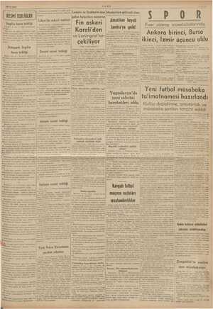    16/9/1941 RESMİ TEBLİĞLER İngiliz. mi tebliği nezaretinin ve haberlere Fin askeri Kareli'den ve Leningrat'tan çekiliyor (