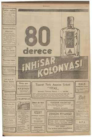    23/10/1941 KIZILAY kem Soba satışı Demir ve Tahta Fabrika - larr T, A. Ş. nin son sistem imalatı sobaları : Ankara'da:...