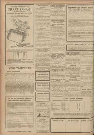    c İ ri em yg 10/11/194 TÜRKİYE CÜMHURİYETİ ZİRAAT BANKASI Sermayesi: | lee Türk Lirası ube ve Ajan adedi: 24 Zirai ve...