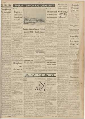  2/12/1941 İŞ POLİTİKA! ong kong Libya 'da Ye sonrası Kponlar, ingiliz ve amerikan kara, ei ve geniz em ei yaptık le başlıyan