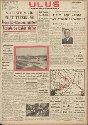    | ÇARŞAMBA | ULUS serme Caddesi Ankara Belgrat: ULUS Azkara | TEMMUZ 1942 | 5 Kuruş ( Teleton )—— Başyazarlık Bn Yazı İşler