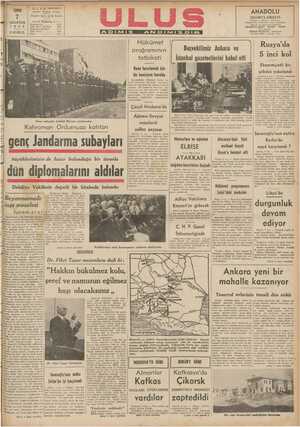   ULUS BASIMEVİ CUMA Çankırı Caddesi. Ankara Telgraf *U LU Ş Ankara RON am yaln 1942 Yazı vu ünl. 1061 | skURUş | gem ei. |