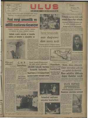    mali mpi gün ULUS BASIMEVİ Çankırı caddesi Ankara PERŞEMBE Telgraf: LUSU Bugün 2 İ > Konu m — - YOL HAZİRAN ar di 1943 Yanı