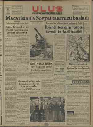    1944 1EPI e > ele Sim PAZAR 24 G.H.P. ULUS MÜBSSESESİ Çankırı Caddesi Ankara Telgraf adres ULUS Ankara e Müdü! Yazı İşleri