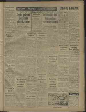       2-1 -1945 —3— e KABOTAJ BAYRAMI Sepkilatı. İl RADYO HABERLERİ B : Linei sayfada | a Li ki arkadan mr ci ama İngiltere de