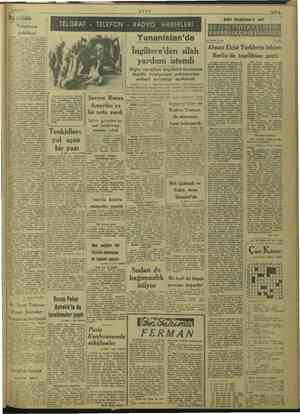 Üy» ike ni TELGRAF » TELEFON « RADYO HABERLERİ politikası N ve Dz Yunanistan'da |...... No. 35 ii ) 1. Alman Elçisi Türklerin
