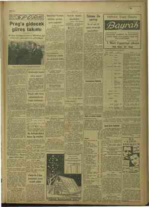    21/2/1947 ULUS Prag'a gidecek güreş takımı Beden Terbiyesi Genel Müdürü, iyi | neticeler alacağımıza güveniyor Vildan...