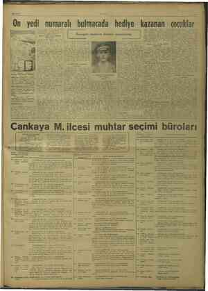  20/5/1947 11. numa aranılan Şato b de ika Feslinde “ gönterilimiştir. bulup bize gönderenler a ad çektik. Armağan kazanan 24