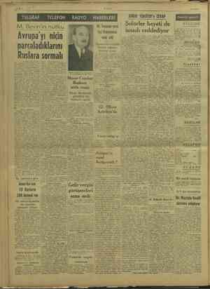         ULUS 21/6/1947 CEMİYET İLİ EVLE e TE Pe YY YY SEMİMİ YÜRÜTEM'e CEVAP Şoförler heyeti de M. Truman yeni ii ii isnadı