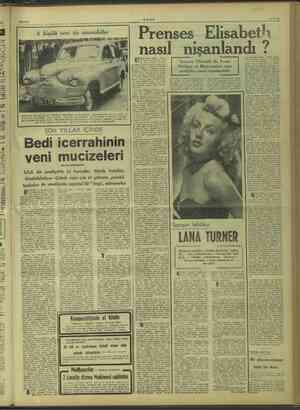    47 1/8/1947 VEVS meli ve 6 kislik yeni tip otomebiler Prenses Eli sab eth nasıl nişanlandı ? ral ailesinin Güney Afrika...