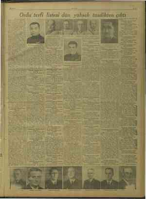    20/8/1947 uLus wöy Ordu terfi listesi dün yüksek tasdikten çıktı dulkadir Okay, M. Fahri Dinçer, Ab rif Onat, 2 nci (Başı 4