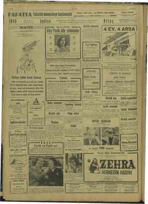   ULUS 14/12/1947 TYA Taksitle muameleye başlamıştır Manfolar, yünlü roplar, çay elbiseleri, model tuvaletler, çotuk...