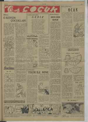    18/1/1948 O KÖYÜN ÇOCUKLARI Dört uzun m korkulu Kunt. günler yaşadılar, > KU pavaşa Kiden. babaları dünmedi ler. Yurdun en