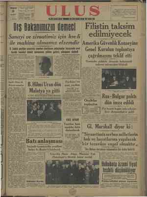 1/1948 818,16 80,80 CHP. ULUS MÜESSESESİ Çankırı caddesi Ankara Telgraf adresi: Ulus Ankara , e TUNUN leutlar canla- Yan bi