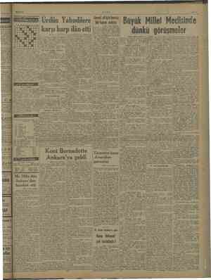  1/4/1918 ULUS 7 Ürdün Yahudilere itemi karşı ilân etti Kont Bernadotte Ankara'ya Amerikan (Başı 1 inci sayfada) Ankara'dan