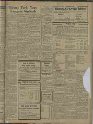  4/5/1948 HAYAT )Ğ Birinci Türk Yapı : Kongresitoplandı em mi le rica olunur. ları ehemmiyet- 2255 Kütahya | KERAMIK Fabrikası