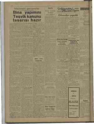    Meclisteki görüşmeler Bina yapımını Teşvik kanunu tasarısı hazır Mm rım Bakanı 7mm yerim sta çe Al e bal gyelerimiz. az...